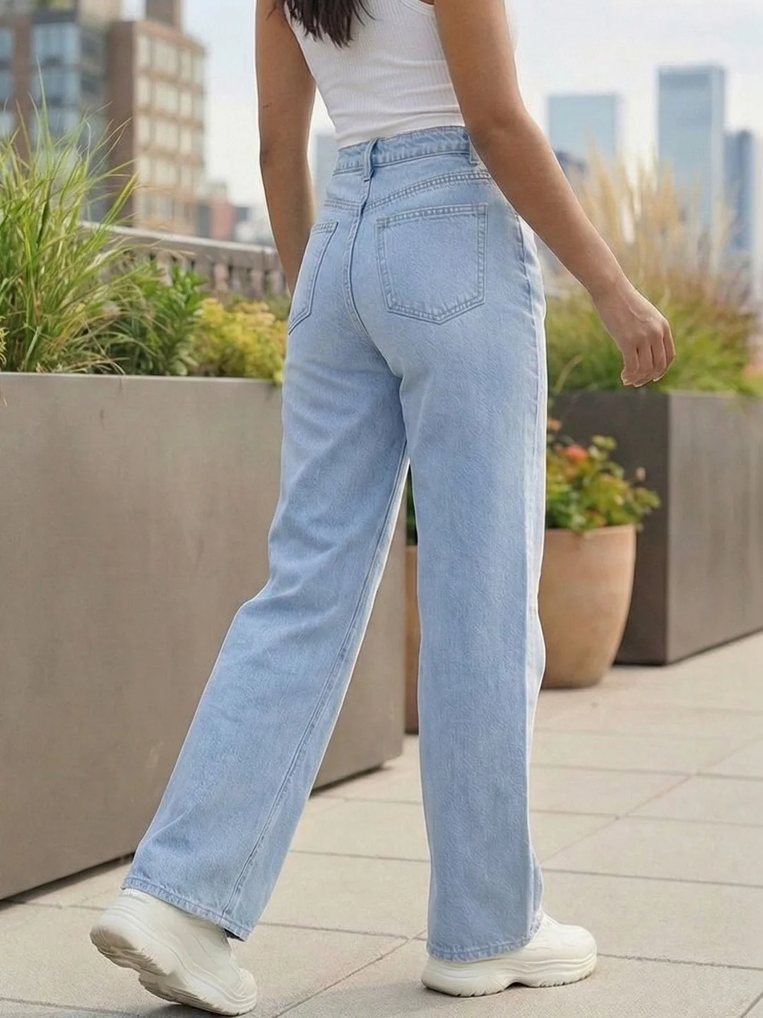 MERCEL Light-fade straight-fit jeans