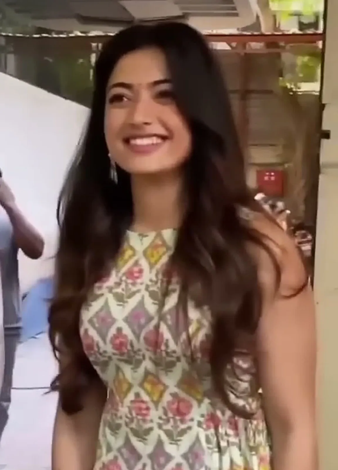 The sage ethnic-motif kurta set — Rashmika Mandanna