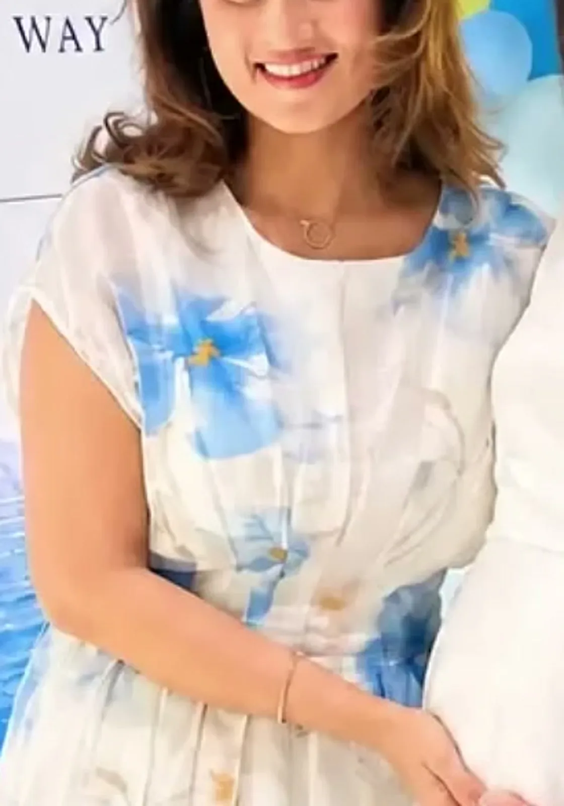 Shalini Ajith — The sleeve: cut in one with the body, so it folds softly at the upper arm instead of gathering into a cuff
