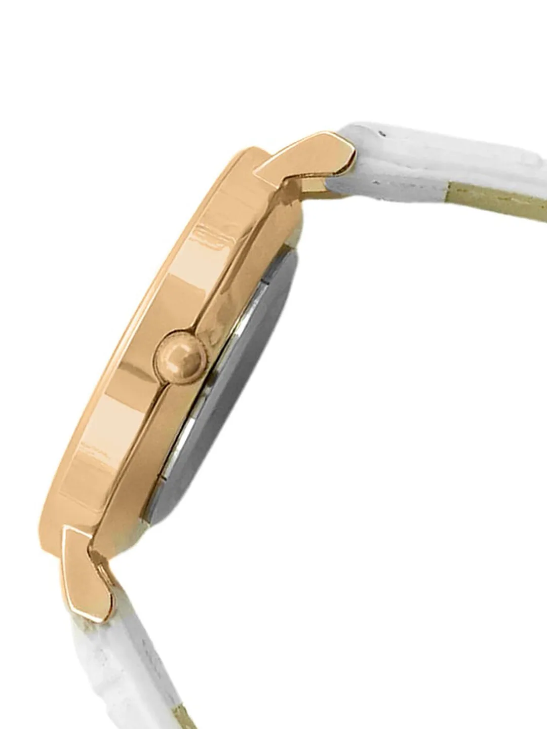 JOKER & WITCH Round white-strap watch