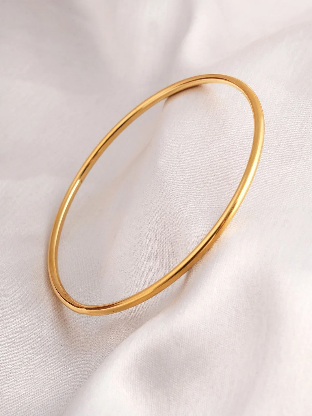 PALMONAS Slim plain gold bangle