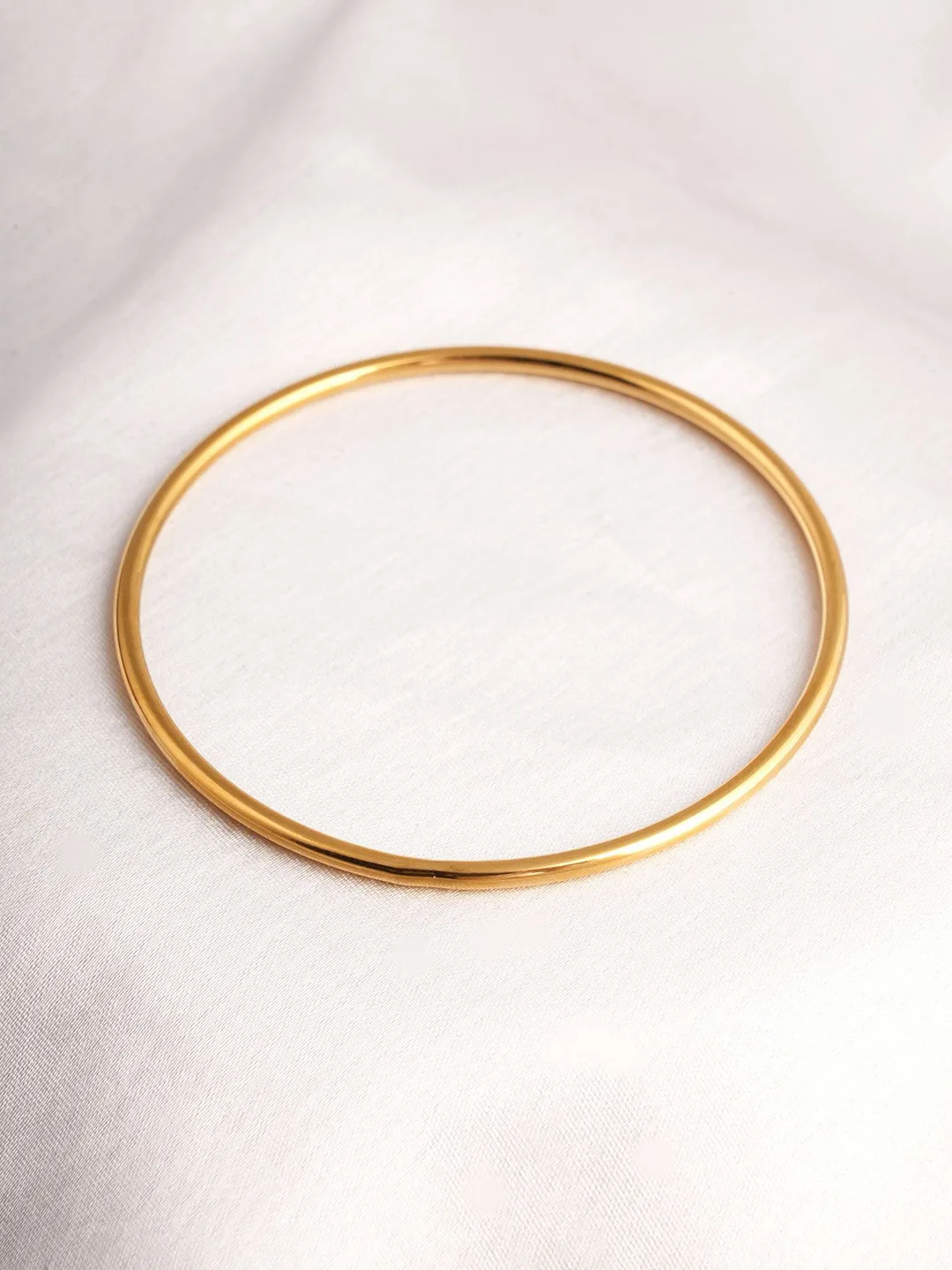 PALMONAS Slim plain gold bangle