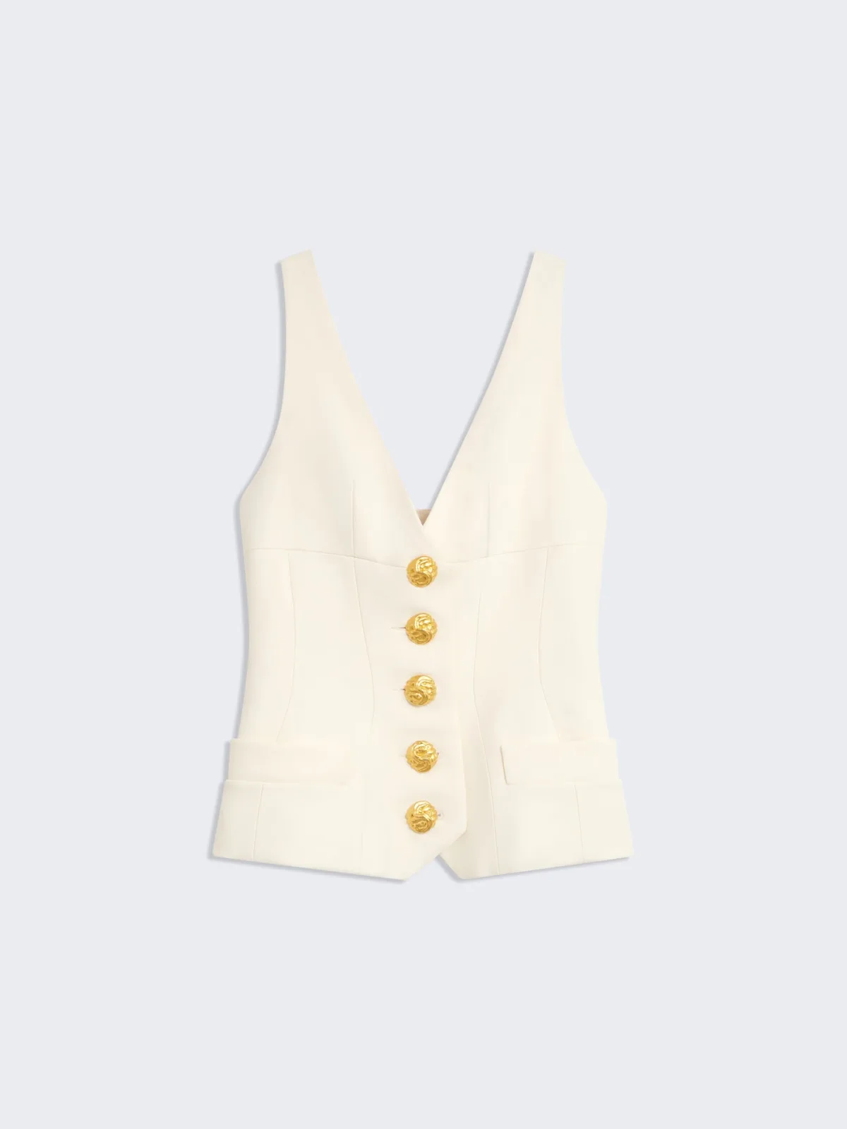 Schiaparelli Chain Bijoux Gilet in ivory cady
