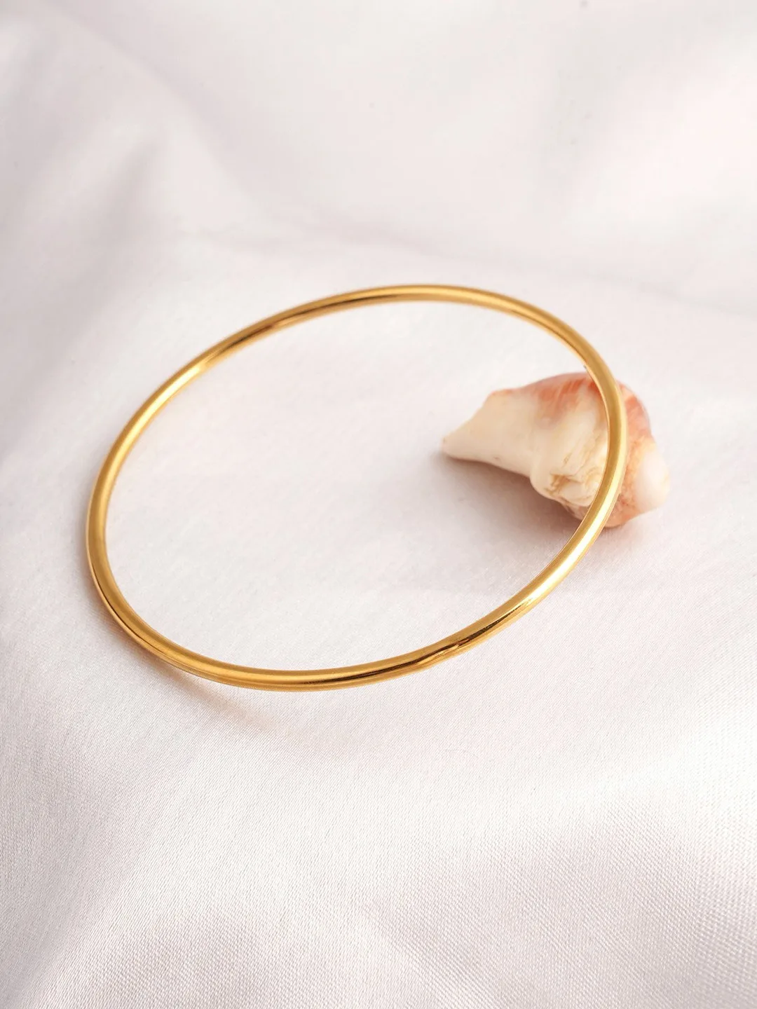 PALMONAS Slim plain gold bangle