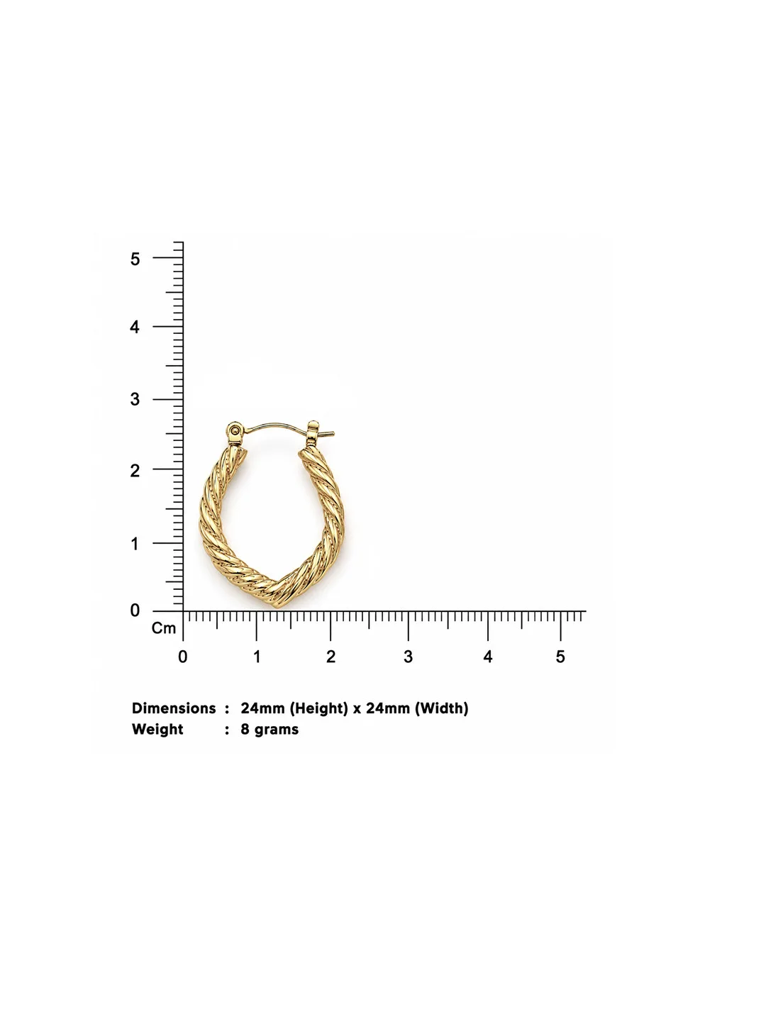 Aurivelle Gold twisted hoop earrings