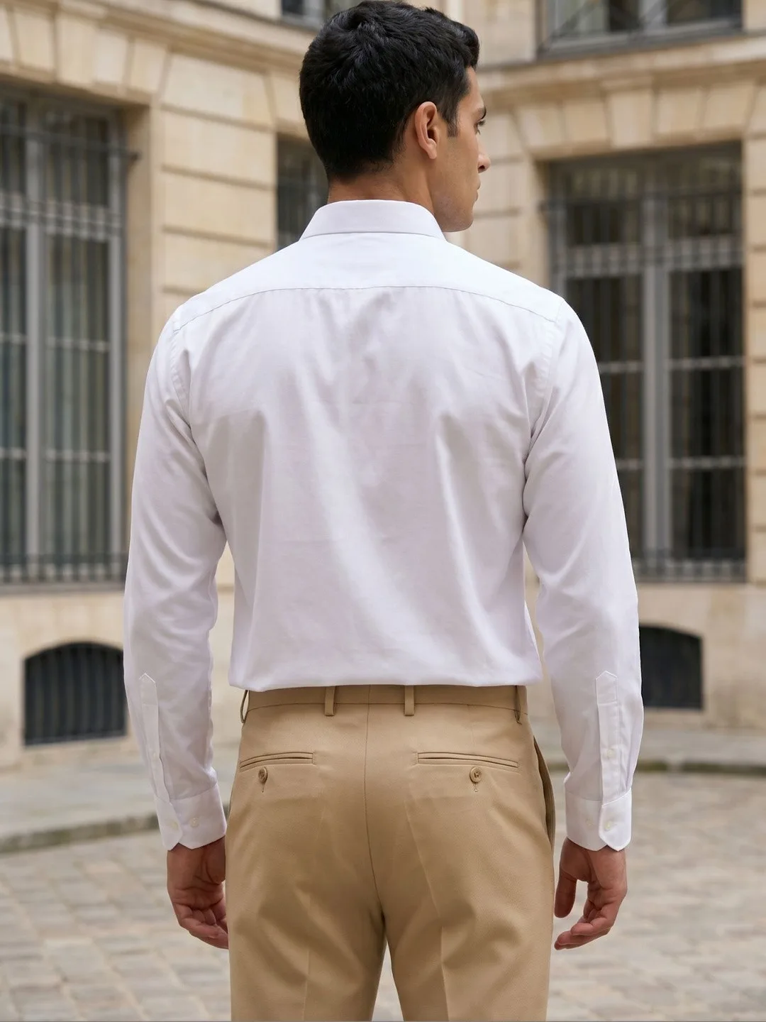 Indian Needle Plain white formal shirt