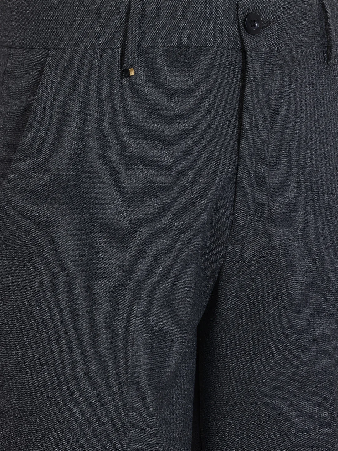 INVICTUS Charcoal flat-front trousers