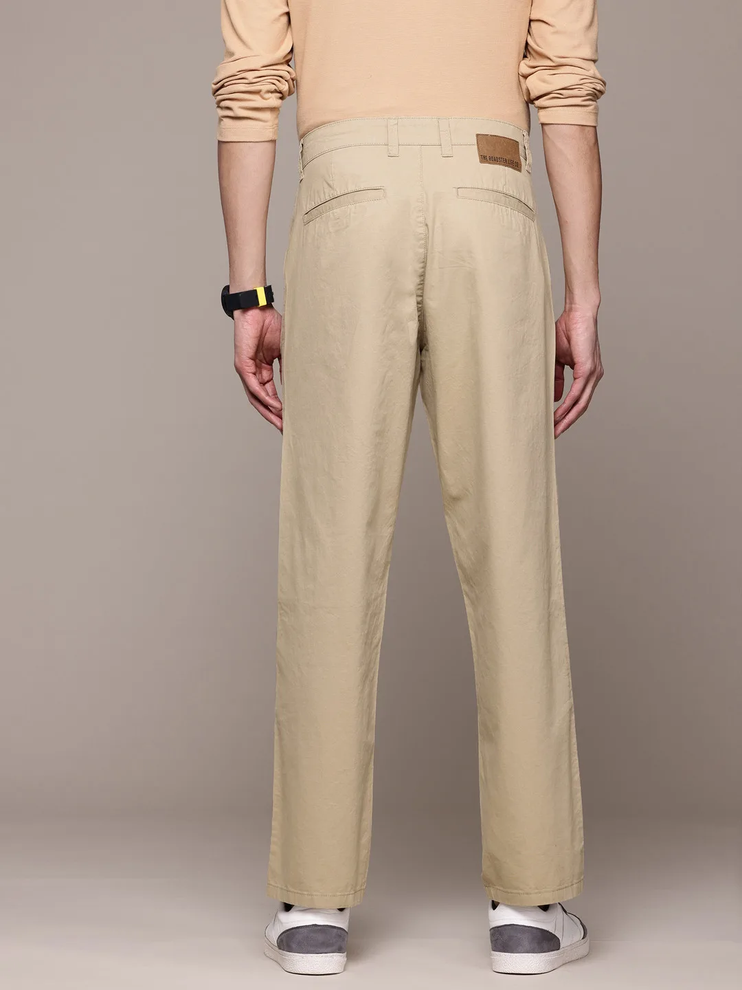 Roadster Straight-fit khaki chinos