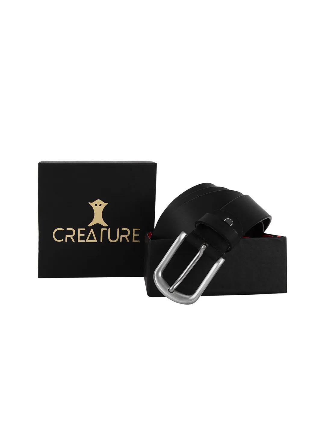 Creature Plain black leather belt