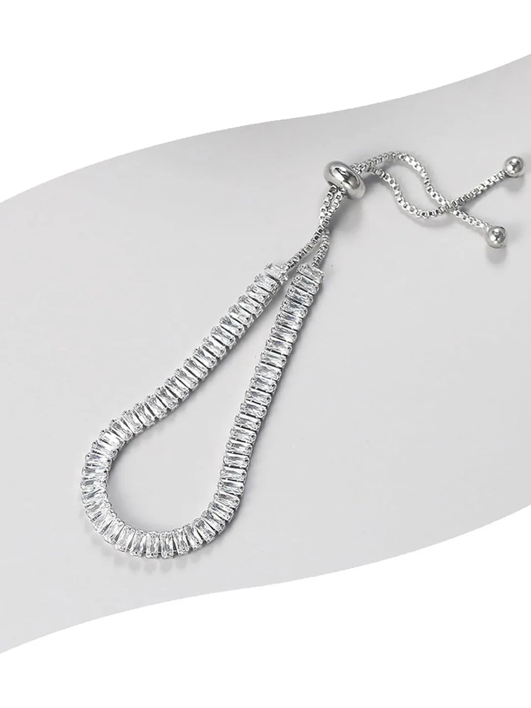 Designs & You Baguette-cut tennis bracelet