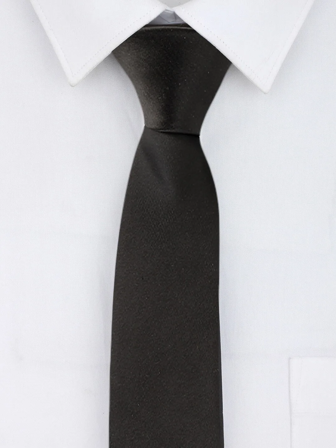 Alvaro Castagnino Plain black skinny tie