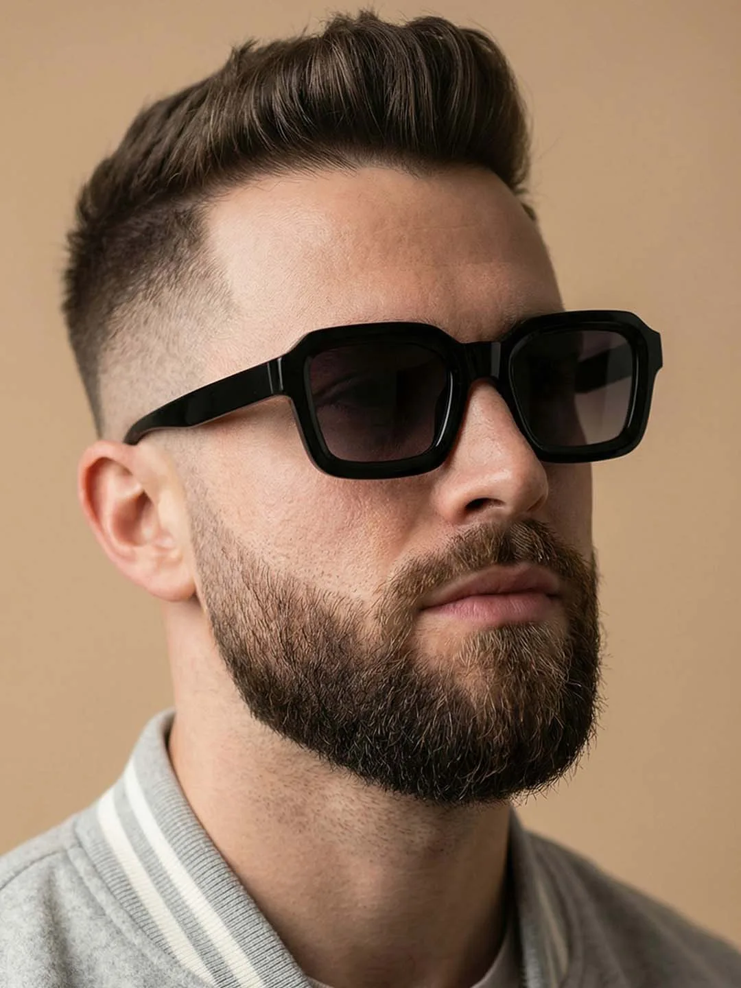 Heavy black square sunglasses