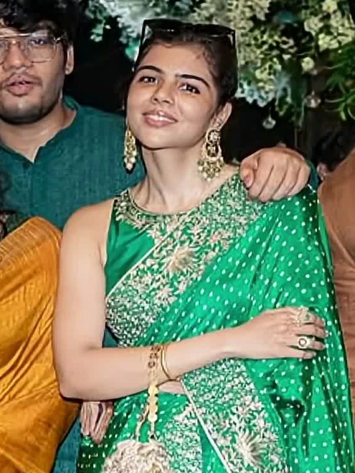 The Green Peacock-and-Lotus Bandhani — Kalyani Priyadarshan