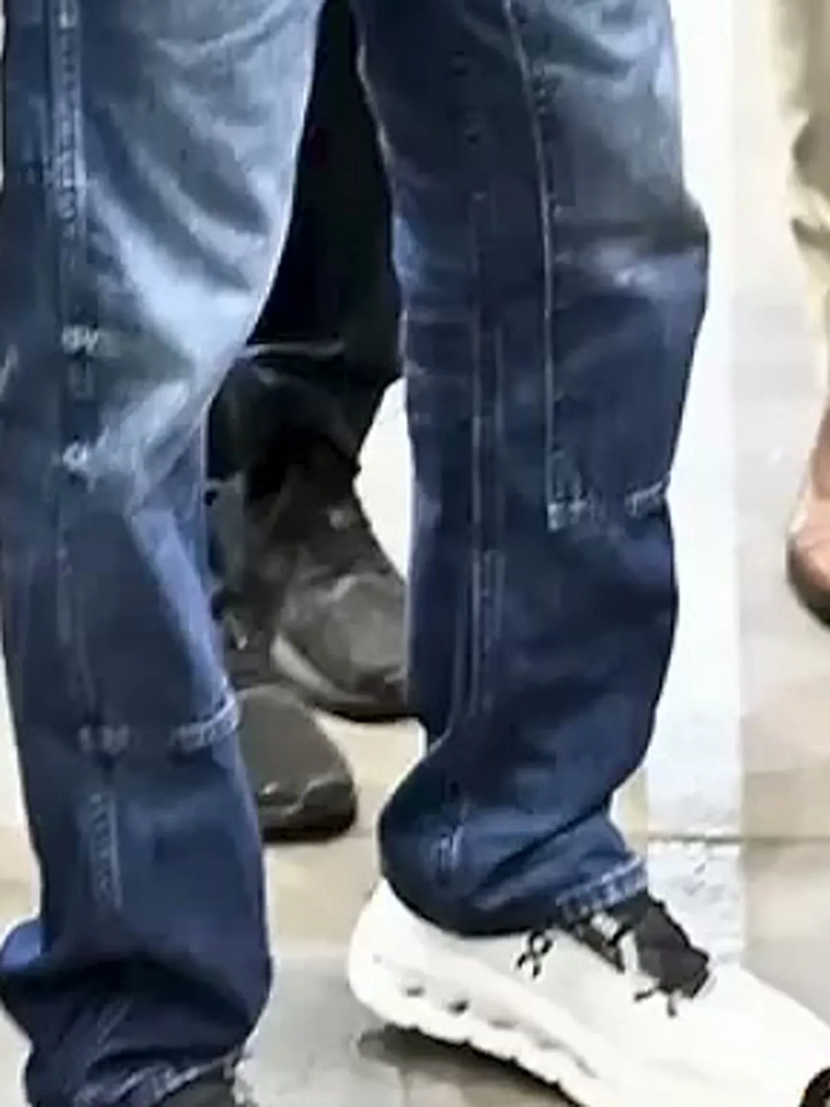 Vijay — Close on the shoe — the hollow CloudTec pods and the black lace cage that name the brand