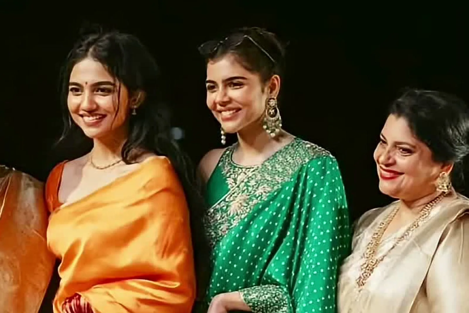 Kalyani Priyadarshan — In a line-up: the sleeveless high-neck blouse and the dotted pallu