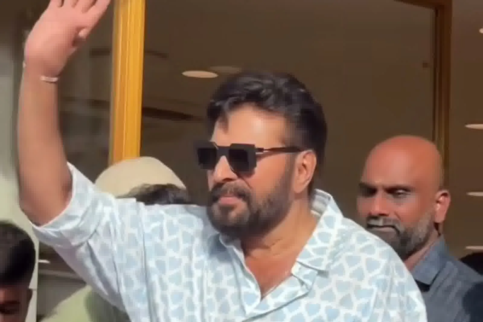 Mammootty — Three-quarter — the print at conversational distance, which is where it stops looking plain