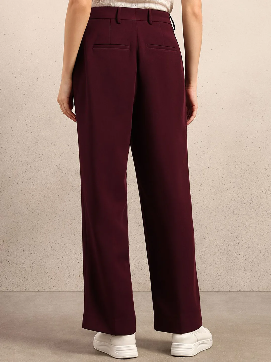 Vero Moda Wine high-rise straight trousers