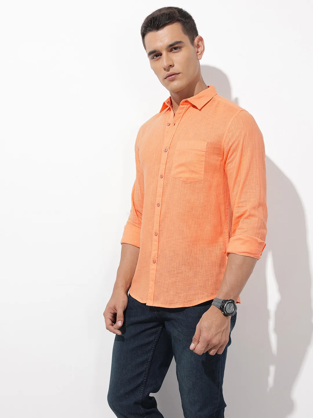 Roadster Orange linen shirt