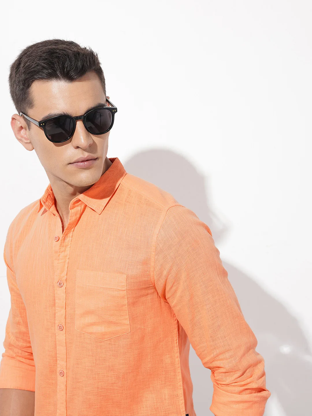 Roadster Orange linen shirt