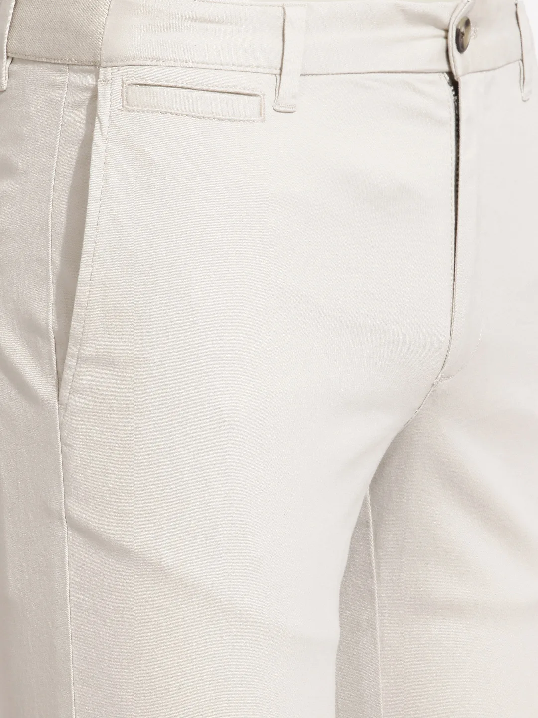 MANGO MAN Cream cotton trousers