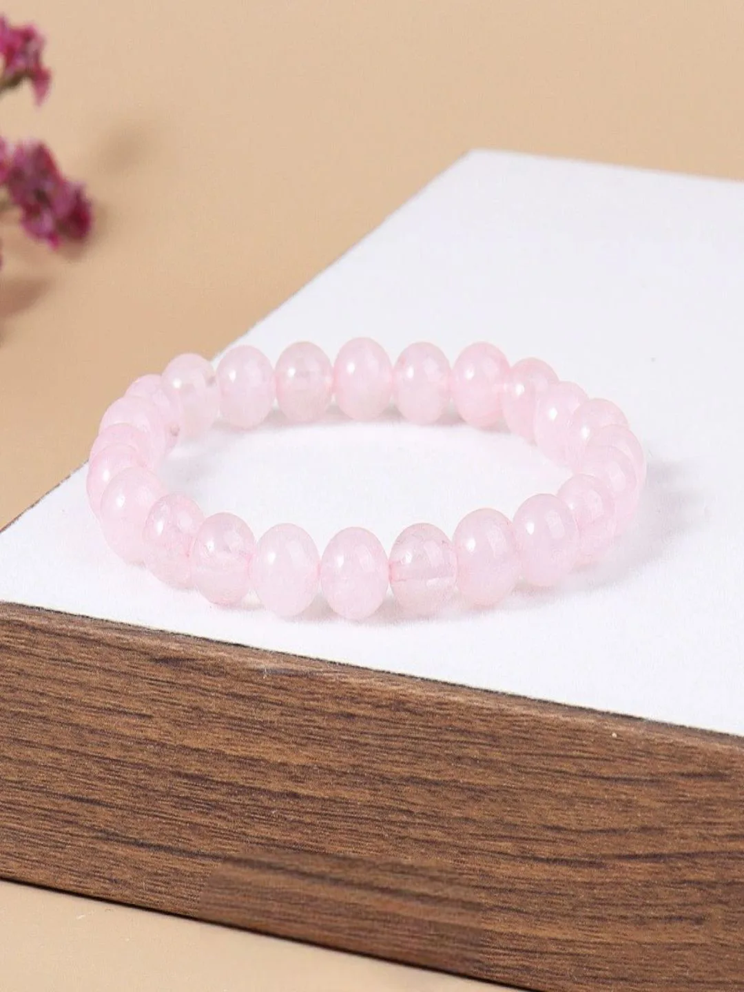 AQUASTREET Pale pink beaded bracelet (upper band)