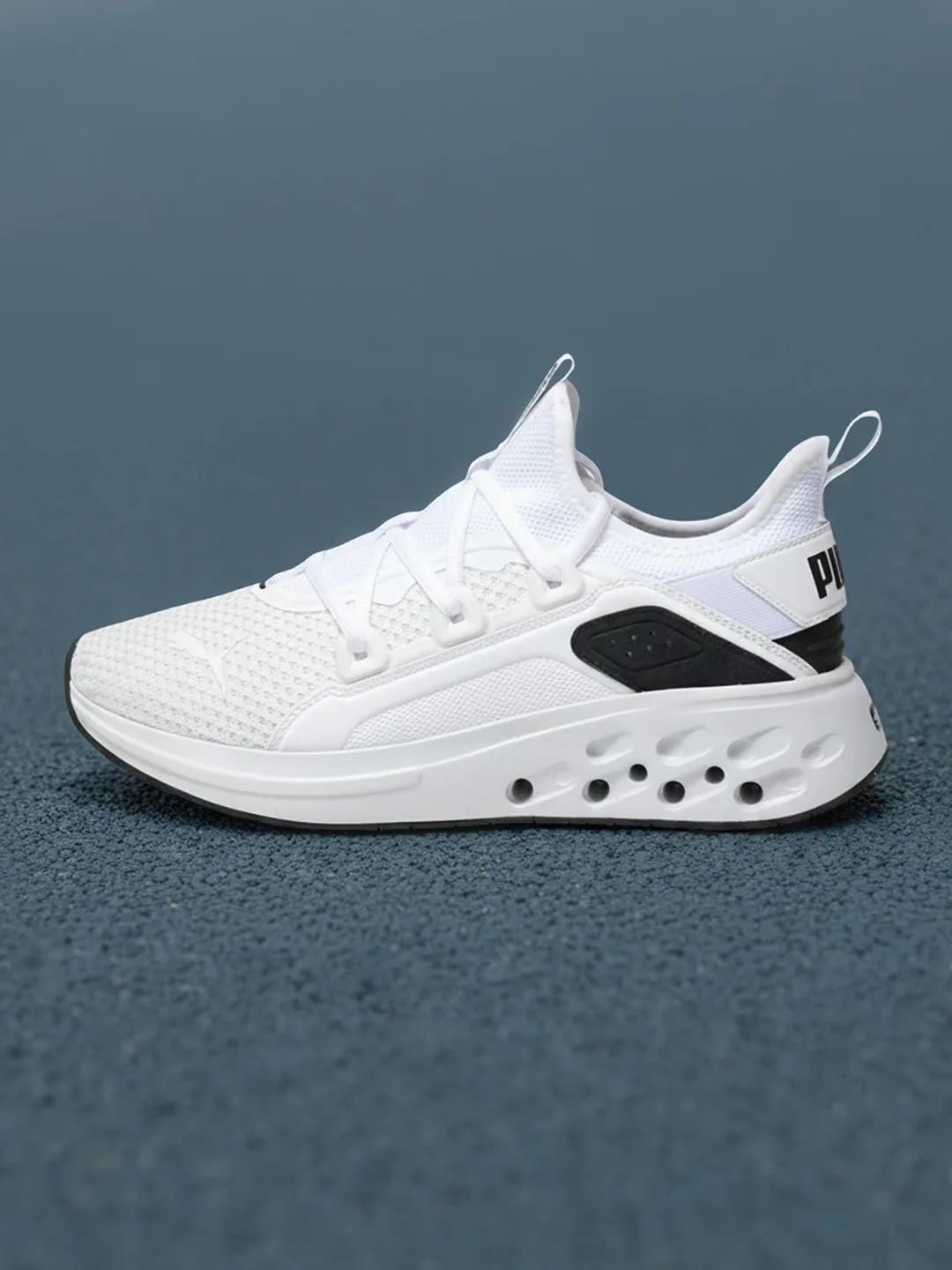 Puma White pod-sole cushioned sneakers