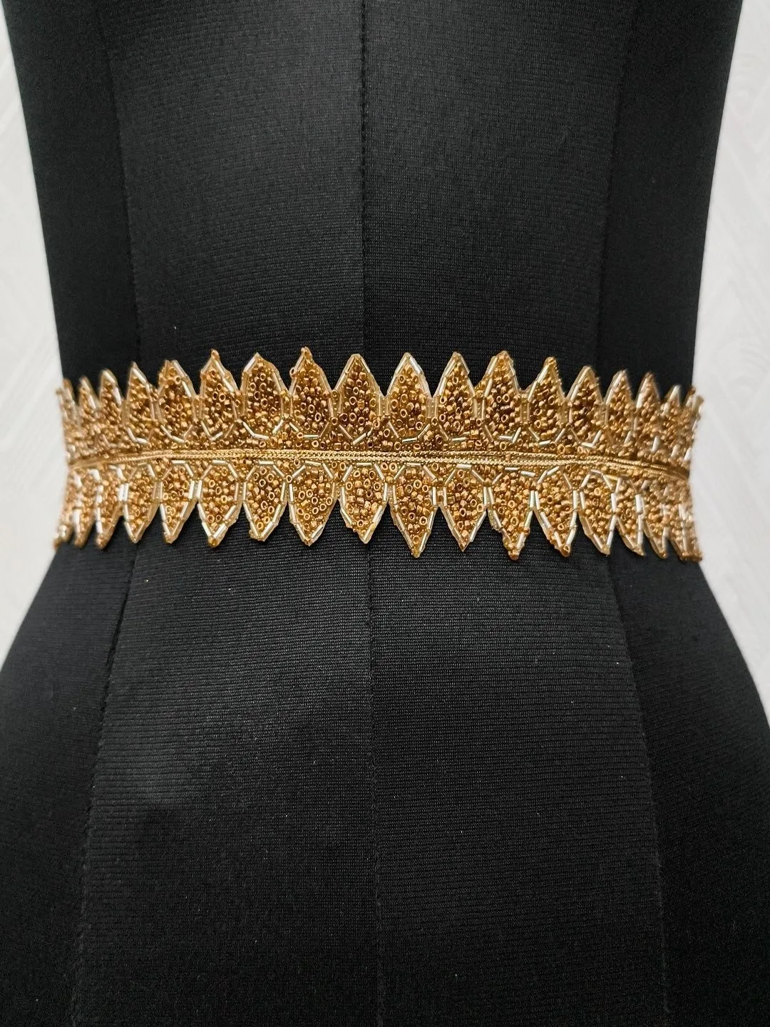 JAY KHODIYAR SAREES Broad gold embellished saree belt