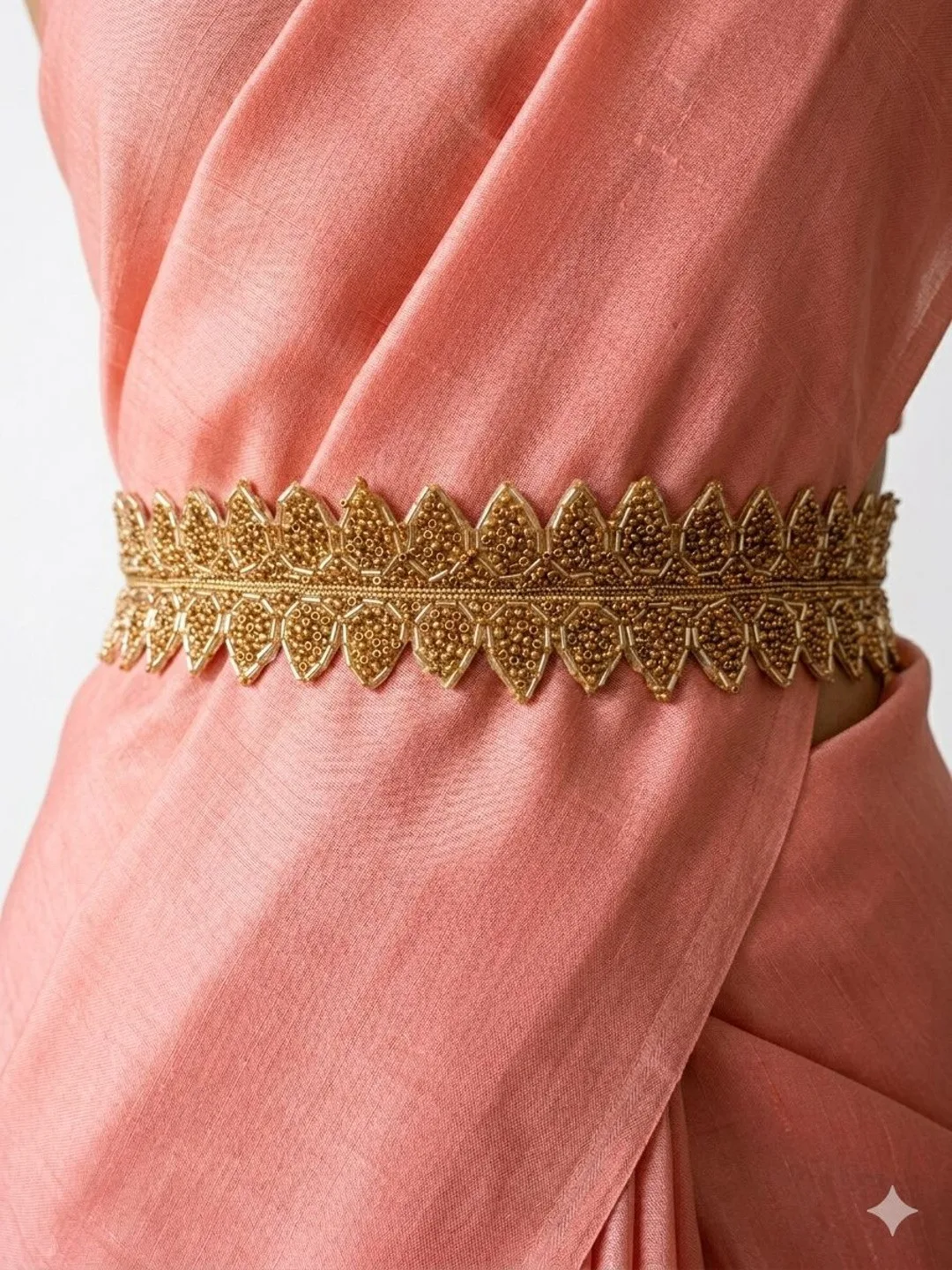 JAY KHODIYAR SAREES Broad gold embellished saree belt