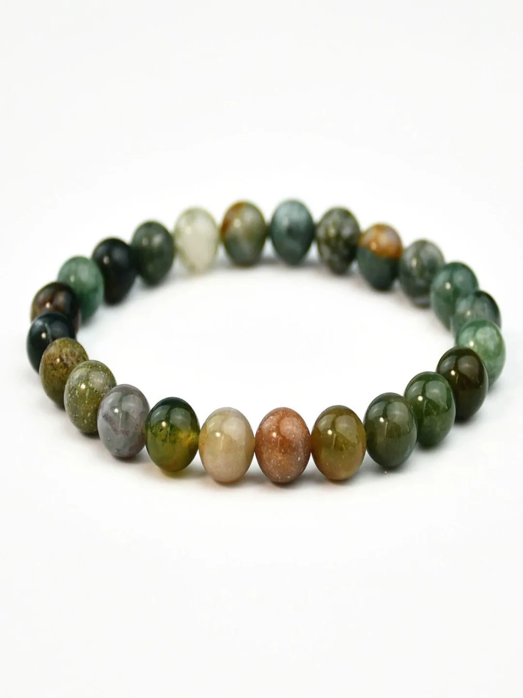 AQUASTREET Green stone beaded bracelet (lower band)