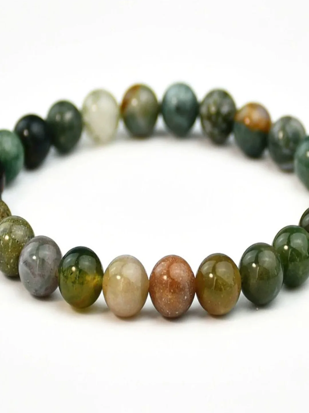AQUASTREET Green stone beaded bracelet (lower band)