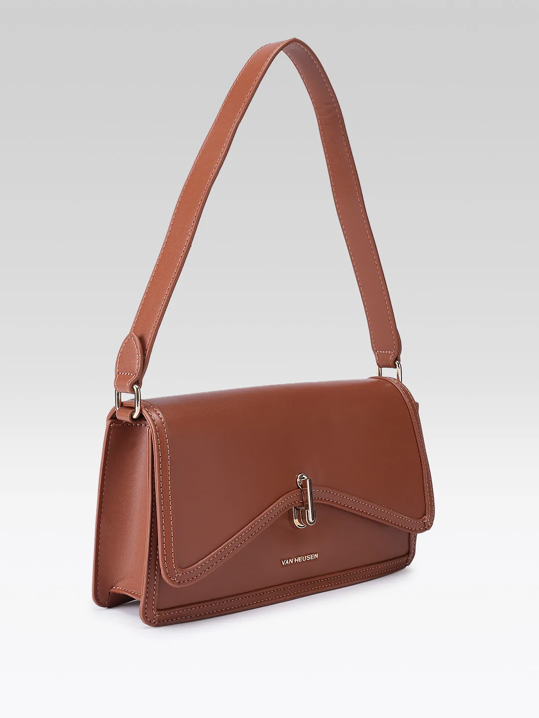 Van Heusen Tan structured shoulder bag