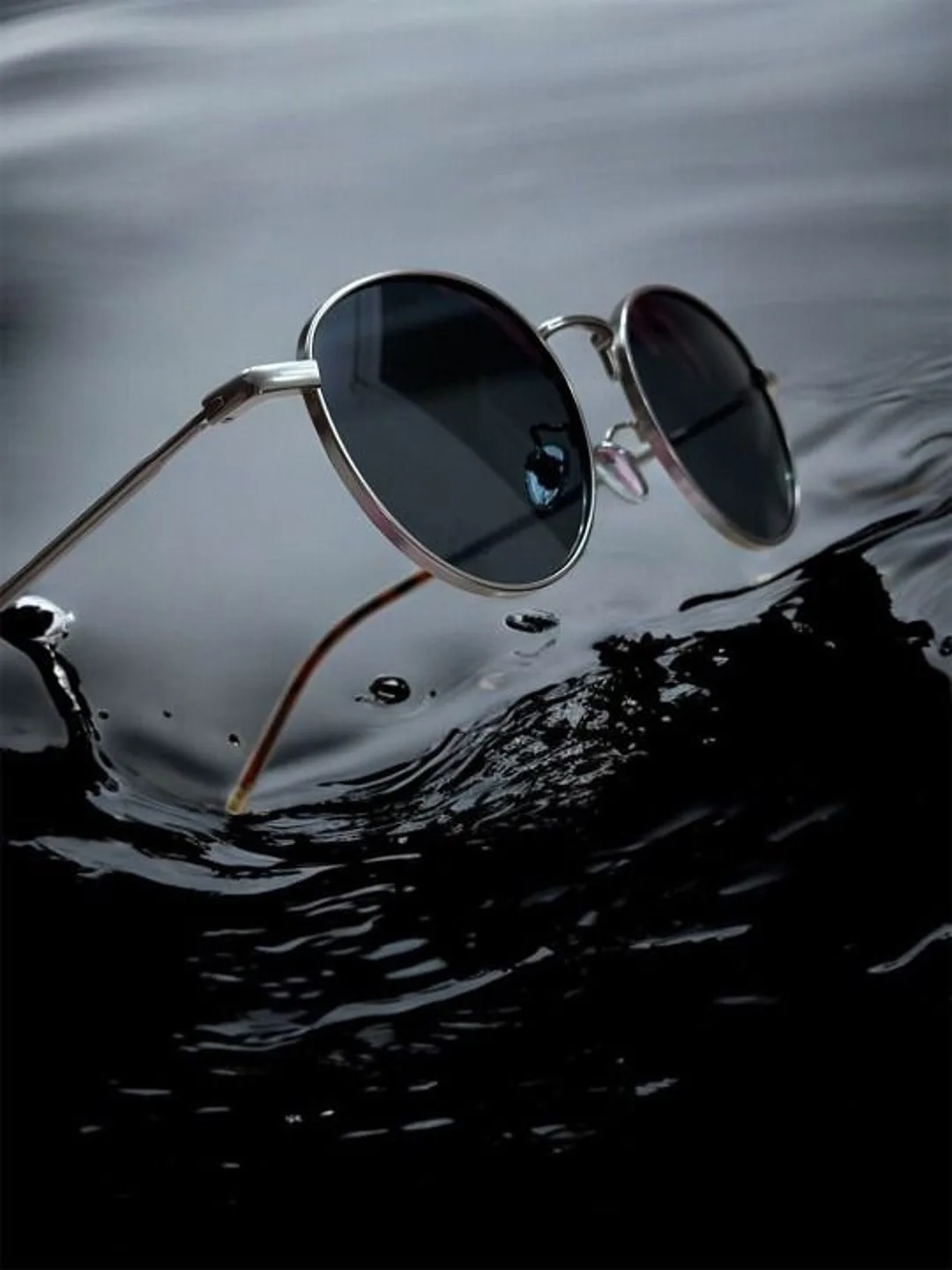HAYDEN haiza Round black-lens sunglasses