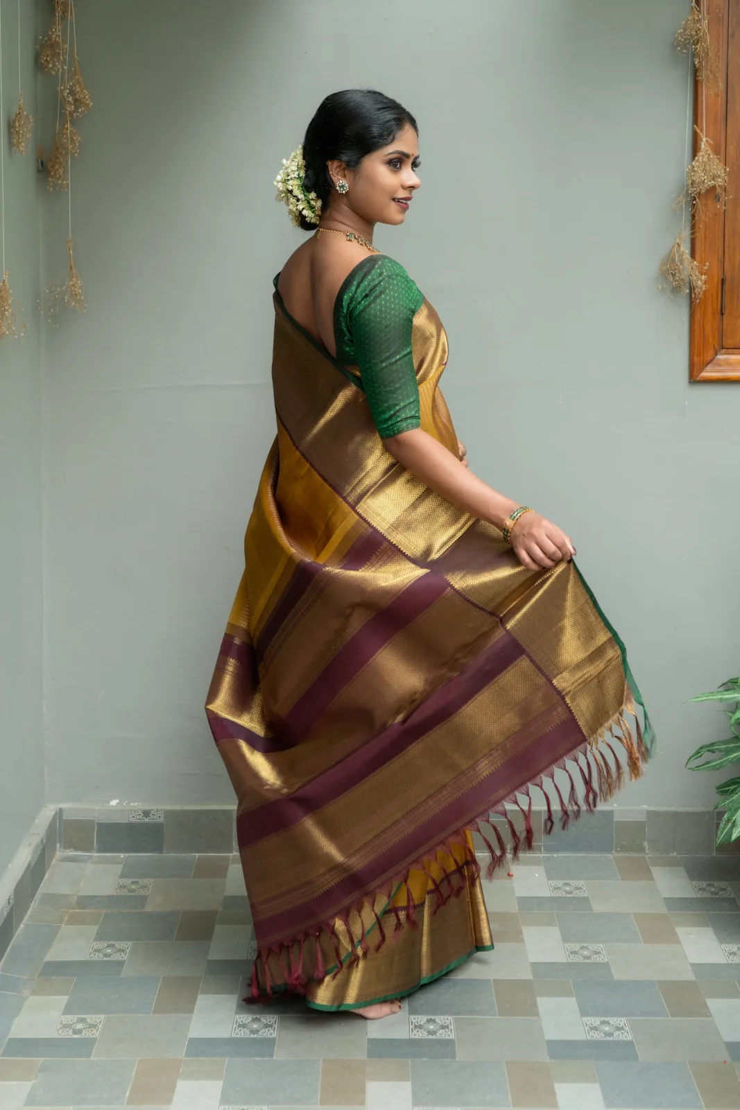 Silkyway Boutique Ponvand kanjivaram bridal saree