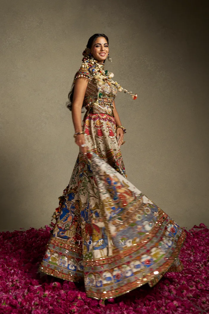 Torani Raas Kalamkari Anargha lehenga set
