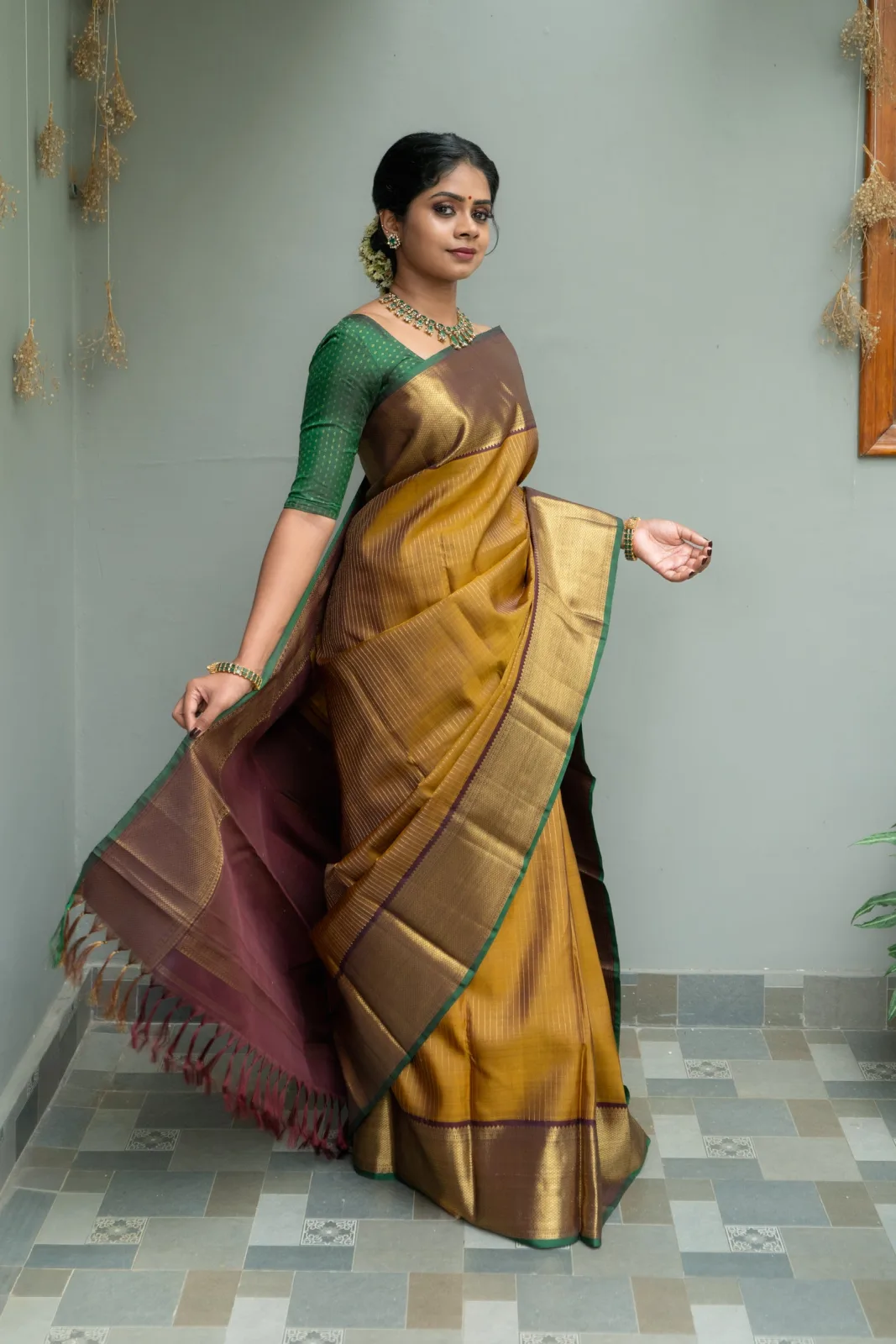 Silkyway Boutique Ponvand kanjivaram bridal saree