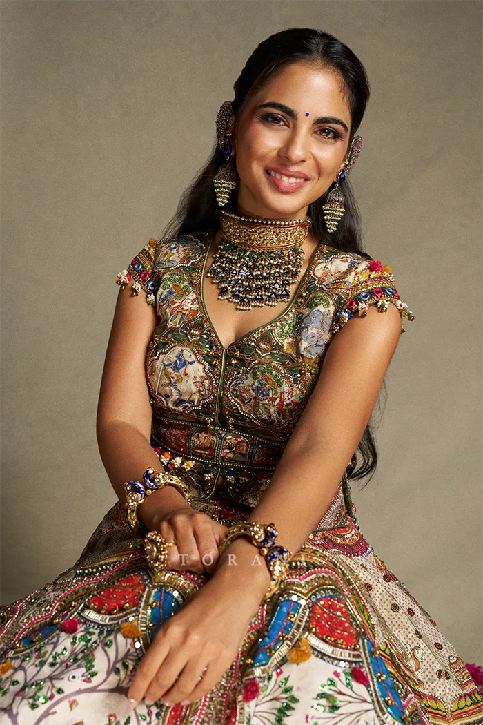 Torani Raas Kalamkari Anargha lehenga set